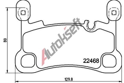HELLA PAGID Sada brzdovch destiek HPG 8DB 355 039-111, 8DB 355 039-111