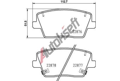 HELLA PAGID Sada brzdovch destiek HPG 8DB 355 039-431, 8DB 355 039-431