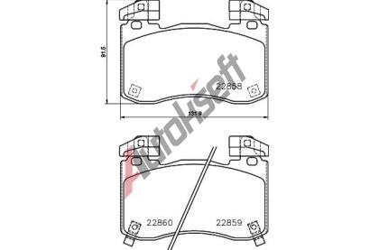 HELLA PAGID Sada brzdov�ch desti�ek HPG 8DB 355 039-451, 8DB 355 039-451