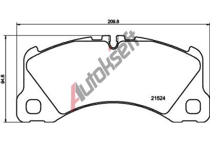 HELLA PAGID Sada brzdov�ch desti�ek HPG 8DB 355 040-051, 8DB 355 040-051