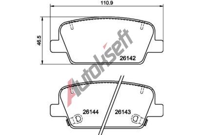 HELLA PAGID Sada brzdov�ch desti�ek HPG 8DB 355 040-081, 8DB 355 040-081