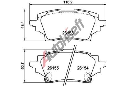 HELLA PAGID Sada brzdov�ch desti�ek HPG 8DB 355 040-221, 8DB 355 040-221