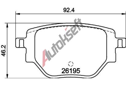 HELLA PAGID Sada brzdovch destiek HPG 8DB 355 040-321, 8DB 355 040-321