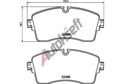 HELLA PAGID Sada brzdovch destiek HPG 8DB 355 040-361, 8DB 355 040-361