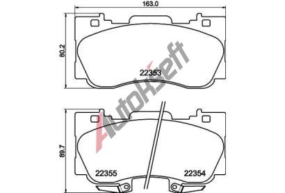 HELLA PAGID Sada brzdov�ch desti�ek HPG 8DB 355 040-671, 8DB 355 040-671