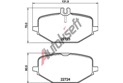 HELLA PAGID Sada brzdov�ch desti�ek HPG 8DB 355 040-691, 8DB 355 040-691