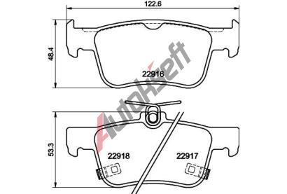 HELLA PAGID Sada brzdovch destiek HPG 8DB 355 040-871, 8DB 355 040-871