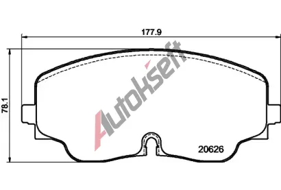 HELLA PAGID Sada brzdovch destiek HPG 8DB 355 041-051, 8DB 355 041-051