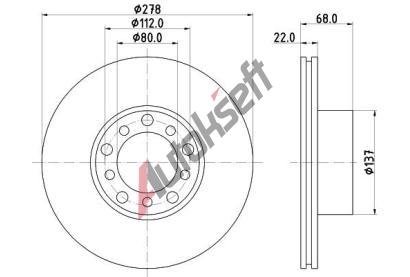 HELLA PAGID Brzdov� kotou� - 278 mm HPG 8DD 355 100-401, 8DD 355 100-401