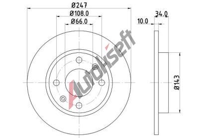 HELLA PAGID Brzdov kotou PRO - 247 mm HPG 8DD 355 100-841, 8DD 355 100-841