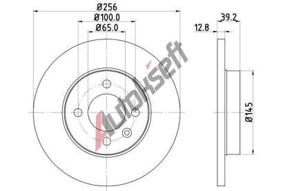 HELLA PAGID Brzdov� kotou� PRO - 256 mm HPG 8DD 355 101-641, 8DD 355 101-641