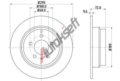 HELLA PAGID Brzdov kotou PRO - 295 mm HPG 8DD 355 103-701, 8DD 355 103-701