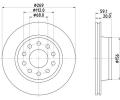 HELLA PAGID Brzdov� kotou� - 269 mm HPG 8DD 355 103-851, 8DD 355 103-851