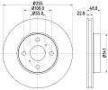 HELLA PAGID Brzdov kotou PRO - 255 mm ‐ HPG 8DD 355 104-871