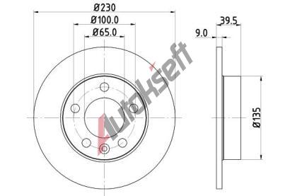 HELLA PAGID Brzdov kotou PRO - 230 mm HPG 8DD 355 105-411, 8DD 355 105-411