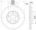 HELLA PAGID Brzdov kotou PRO - 282 mm ‐ HPG 8DD 355 105-551