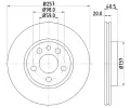 HELLA PAGID Brzdov kotou - 257 mm ‐ HPG 8DD 355 105-621