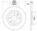 HELLA PAGID Brzdov kotou PRO - 266 mm ‐ HPG 8DD 355 105-751