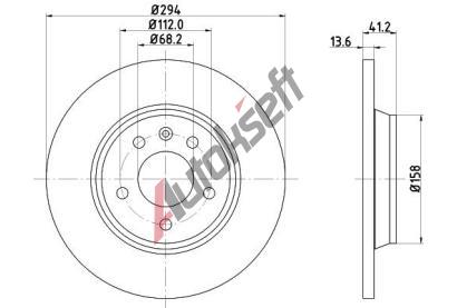 HELLA PAGID Brzdov kotou PRO - 294 mm HPG 8DD 355 106-661, 8DD 355 106-661