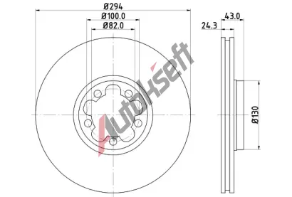 HELLA PAGID Brzdov kotou PRO - 294 mm HPG 8DD 355 107-311, 8DD 355 107-311