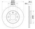 HELLA PAGID Brzdov kotou PRO - 239 mm ‐ HPG 8DD 355 107-581