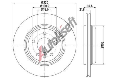 HELLA PAGID Brzdov kotou PRO - 320 mm HPG 8DD 355 107-691, 8DD 355 107-691