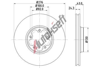 HELLA PAGID Brzdov kotou PRO - 276 mm HPG 8DD 355 108-121, 8DD 355 108-121