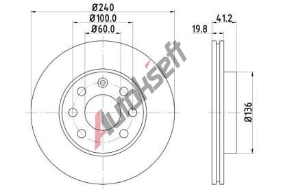 HELLA PAGID Brzdov� kotou� PRO - 240 mm HPG 8DD 355 108-331, 8DD 355 108-331