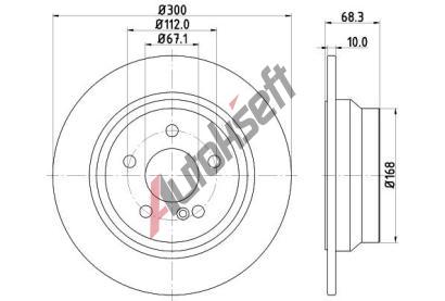 HELLA PAGID Brzdový kotouč PRO - 300 mm HPG 8DD 355 108-841, 8DD 355 108-841 HELLA PAGID Brzdový kotouč PRO - 300 mm HPG 8DD 355 108-841, 8DD 355 108-841