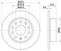 HELLA PAGID Brzdov kotou PRO - 253 mm ‐ HPG 8DD 355 109-601