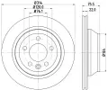 HELLA PAGID Brzdov kotou PRO - 314 mm HPG 8DD 355 109-801, 8DD 355 109-801