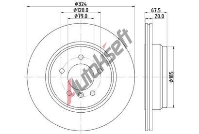 HELLA PAGID Brzdov kotou PRO - 324 mm HPG 8DD 355 110-021, 8DD 355 110-021