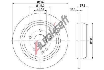 HELLA PAGID Brzdov kotou PRO - 296 mm HPG 8DD 355 110-091, 8DD 355 110-091
