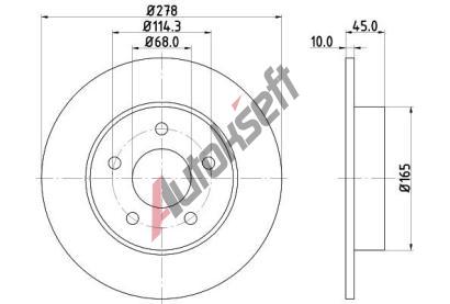 HELLA PAGID Brzdov kotou PRO - 278 mm HPG 8DD 355 110-401, 8DD 355 110-401