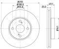 HELLA PAGID Brzdov kotou PRO - 255 mm ‐ HPG 8DD 355 110-431