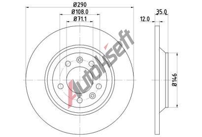 HELLA PAGID Brzdov kotou PRO - 290 mm HPG 8DD 355 110-801, 8DD 355 110-801