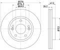 HELLA PAGID Brzdov kotou - 276 mm ‐ HPG 8DD 355 110-951