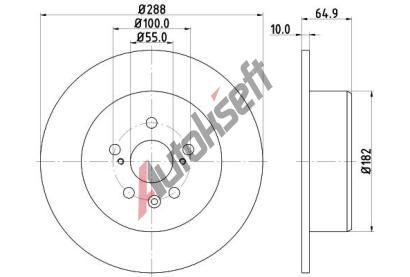 HELLA PAGID Brzdov kotou PRO - 288 mm HPG 8DD 355 111-701, 8DD 355 111-701