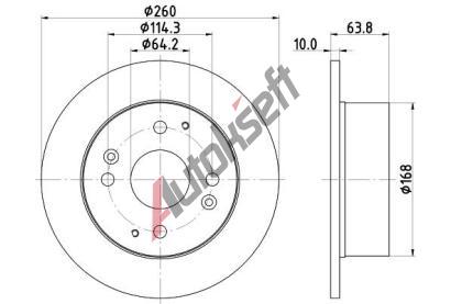 HELLA PAGID Brzdový kotouč - 260 mm HPG 8DD 355 112-011, 8DD 355 112-011 HELLA PAGID Brzdový kotouč - 260 mm HPG 8DD 355 112-011, 8DD 355 112-011
