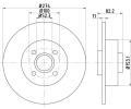 HELLA PAGID Brzdov kotou PRO - 274 mm ‐ HPG 8DD 355 112-211