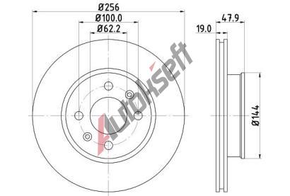 HELLA PAGID Brzdov� kotou� - 256 mm HPG 8DD 355 112-471, 8DD 355 112-471