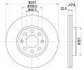 HELLA PAGID Brzdov kotou PRO - 257 mm ‐ HPG 8DD 355 112-581