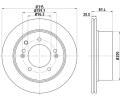 HELLA PAGID Brzdov kotou - 315 mm HPG 8DD 355 112-821, 8DD 355 112-821