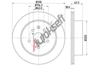 HELLA PAGID Brzdov kotou - 310 mm HPG 8DD 355 112-881, 8DD 355 112-881