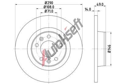 HELLA PAGID Brzdov kotou - 290 mm HPG 8DD 355 113-681, 8DD 355 113-681
