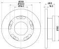 HELLA PAGID Brzdov kotou - 280 mm ‐ HPG 8DD 355 113-811