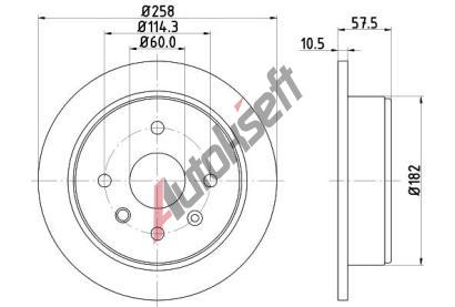HELLA PAGID Brzdov kotou - 258 mm HPG 8DD 355 114-161, 8DD 355 114-161