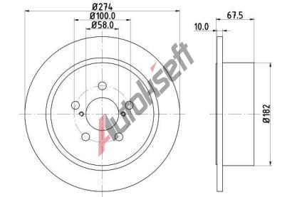 HELLA PAGID Brzdov kotou - 274 mm HPG 8DD 355 114-641, 8DD 355 114-641