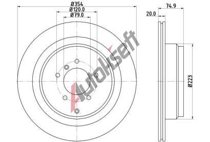 HELLA PAGID Brzdov� kotou� PRO - 354 mm HPG 8DD 355 115-291, 8DD 355 115-291