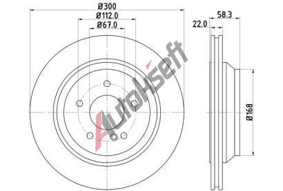 HELLA PAGID Brzdov� kotou� PRO - 300 mm HPG 8DD 355 115-391, 8DD 355 115-391